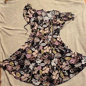 Spring Fall Floral Dress